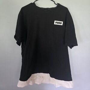 PUMA Black and White T-Shirt XL